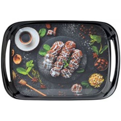 Comfort 3-Piece Melamine Tray Set Black S-32X23Cm,M-38X27Cm,L-45X28Cm 