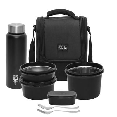 Mealplus 8-Piece Combo Lunch Bag Set -570, 390, 230, 200ml,Bottle -720ml 