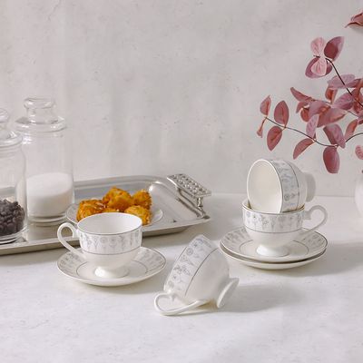 Youthful Bite Sparkle 8-Piece Cup & Saucer Set Serve -4