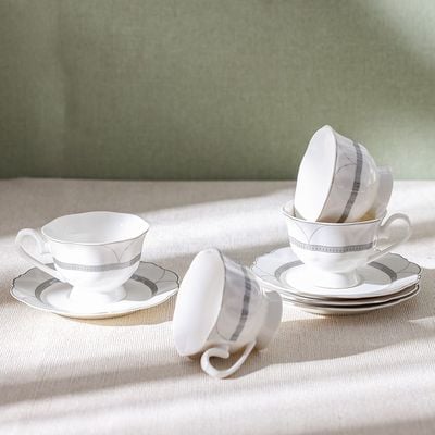 Youthful Bite Ellipse 8-Piece Cup & Saucer Set Serve -4