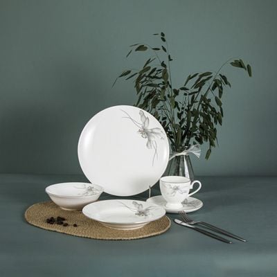 Petalina 20-Piece Fine Bone China Dinner Set-Serves 4