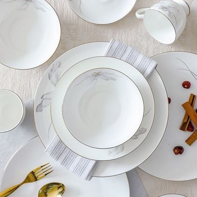 Petalina 20-Piece Fine Bone China Dinner Set-Serves 4