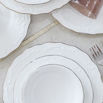 Eterna 20-Piece Fine Bone China Dinner Set-Serves 4