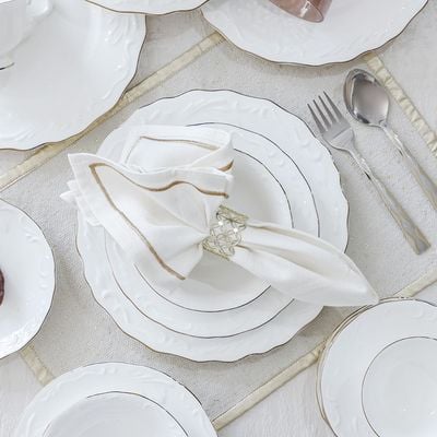 Eterna 20-Piece Fine Bone China Dinner Set-Serves 4