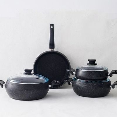 Lavonni 7-Piece Premium Cookware Set Grey