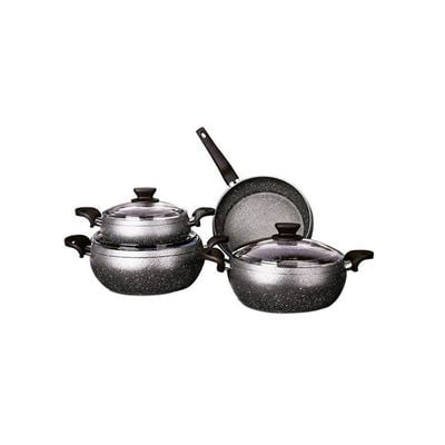 Lavonni 7-Piece Premium Cookware Set Grey