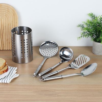 Chef'S Delight 5 -Piece Stainless Steel Gadget Set Silver