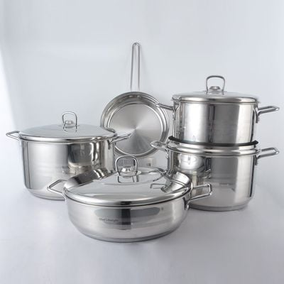 Chef's Delight 9-Piece Stainless Steel Cookware Set