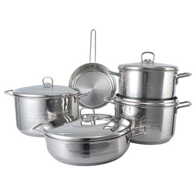 Chef's Delight 9-Piece Stainless Steel Cookware Set