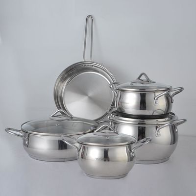 Chef's Delight 9-Piece Stainless Steel Cookware Set