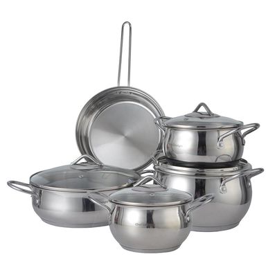 Chef's Delight 9-Piece Stainless Steel Cookware Set