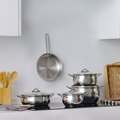 Chef's Delight 9-Piece Stainless Steel Cookware Set