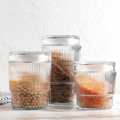 Cambria 3-Piece Glass Canister Set-1.51L/1.07L/880ML Cambria 3-Piece Glass Canister Set-1.51L/1.07L/880ML