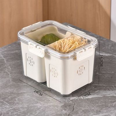 Proo Fridge Food Container With 2 Baskets 24X17X14Cm 