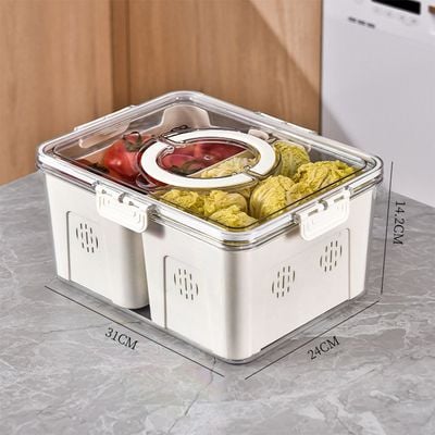 Proo Fridge Food Container With Handle And 2 Baskets 31X24X14.5Cm