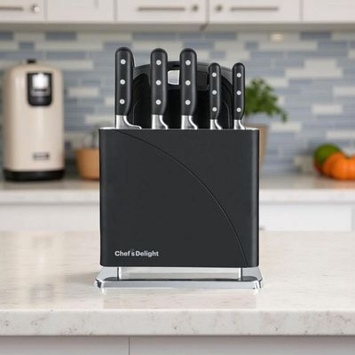 Chef'S Delight 7-Piece Knife Set With Stand
