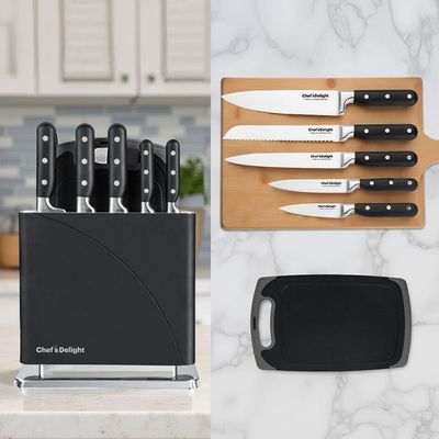 Chef'S Delight 7-Piece Knife Set With Stand