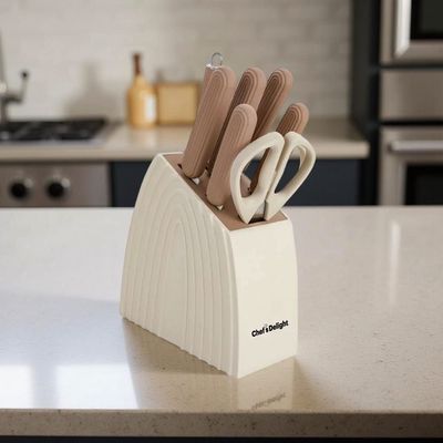 Chef'S Delight 8-Piece Knife Set With Block