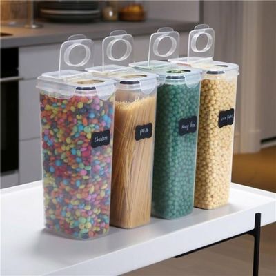 Kitchen Essentials 4-Piece Canister Set With Chalkboard Labels