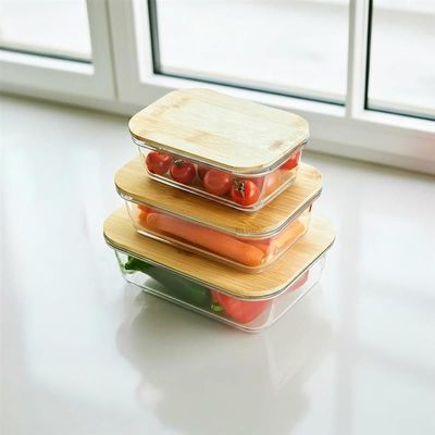 Kitchen Essentials 3-Piece Food Storage Glass Container Set