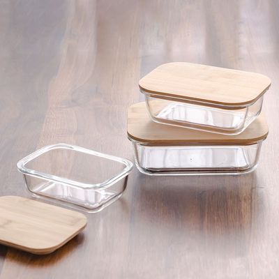 Kitchen Essentials 3-Piece Food Storage Glass Container Set