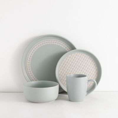 Radiance 16-Piece Embossed Dinner Set -Serves 4

