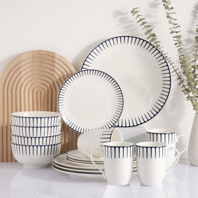 Eminence 16-Piece New Bone China Dinner Set-Serves 4