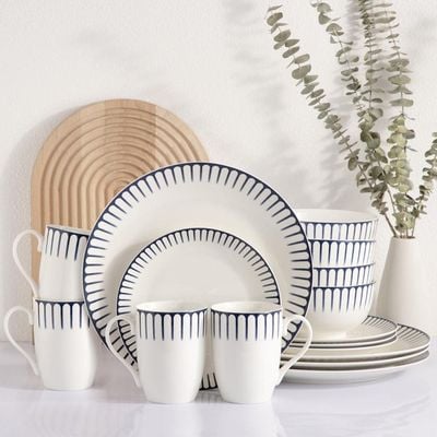 Eminence 16-Piece New Bone China Dinner Set-Serves 4