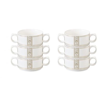 Orchid 16-Piece Printed Soup Set