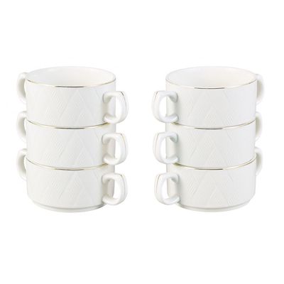 Orchid 16-Piece Embossed Soup Set 