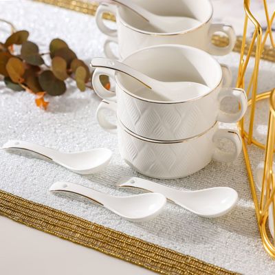 Orchid 16-Piece Embossed Soup Set 