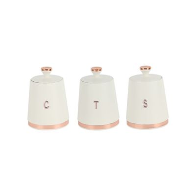 Astra 4-Piece Metal Storage Set With Bread Bin 1200Ml, 35.5 X 23.5 X24.5Hcm
