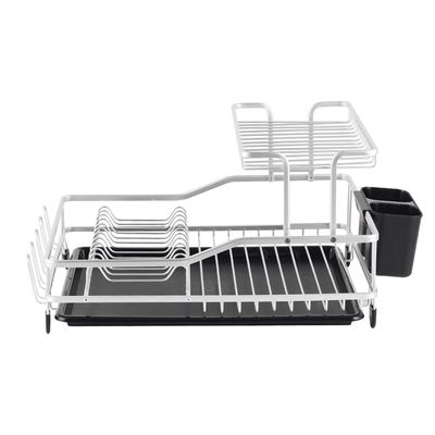 Astra Aluminum Dish Rack Set With Utensil Holder And Tray 55 X 35.5 X 27 Hcm
