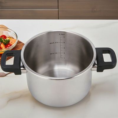 Chef's Delight Long Handle Stainless Steel Pressure Cooker- 6L