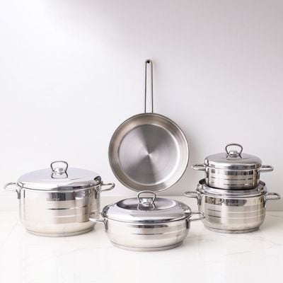 Bonera 9-Piece Diamond Stainless Steel Cookware Set