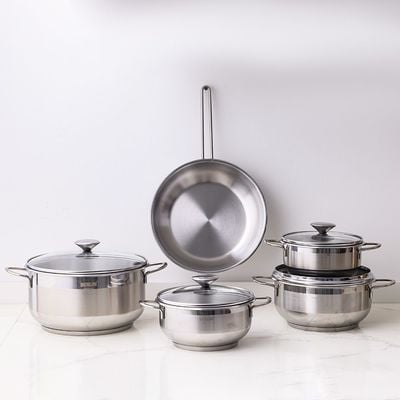 Bonera 9-Piece Berlin Stainless Steel Cookware Set