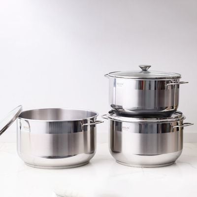 Bonera 6-Piece Berlin Stainless Steel Cookware Set