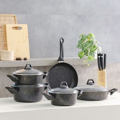 Chef's Delight 9-Piece Cookware Set-Granite Series