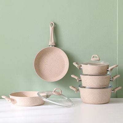 Chef's Delight 9-Piece Cookware Set -Granite Series