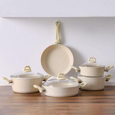 Chef's Delight 9-Piece Cookware Set -Granite Series