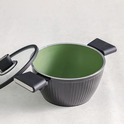Lines Casserole Black 20CM Titanium Teflon