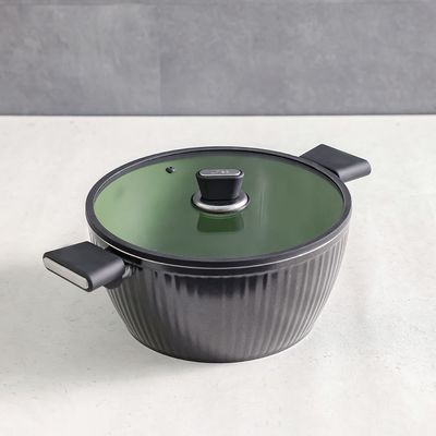 Lines Casserole Black 28CM Titanium Teflon