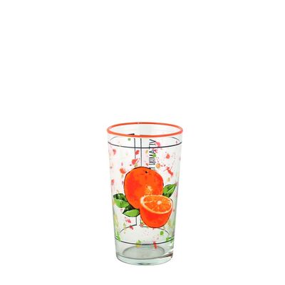 Rakle 4-Piece Printing, Rim Tumbler Glass Set - 570 Ml