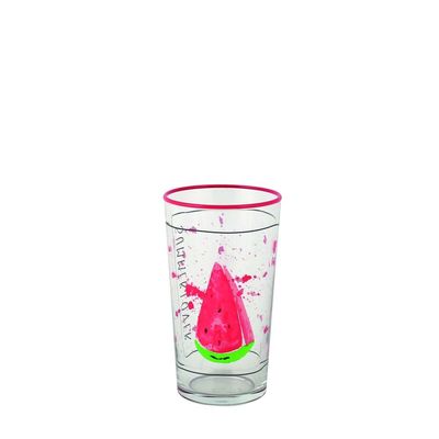 Rakle 4-Piece Printing, Rim Tumbler Glass Set - 570 Ml