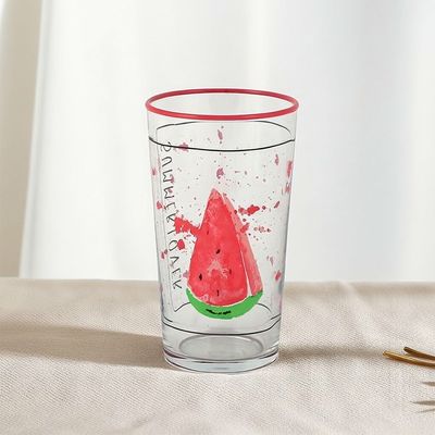 Rakle 4-Piece Printing, Rim Tumbler Glass Set - 570 Ml