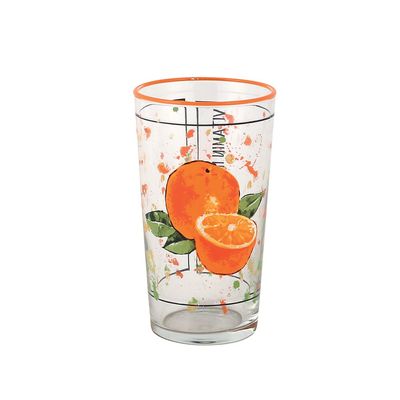 Rakle 4-Piece Printing, Rim Tumbler Glass Set - 570 Ml