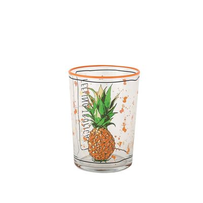 Rakle 4-Piece Printing, Rim Tumbler Glass Set - 510 Ml