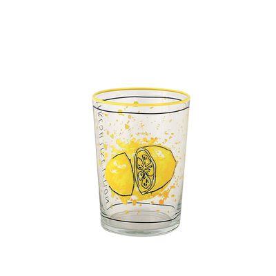 Rakle 4-Piece Printing, Rim Tumbler Glass Set - 510 Ml