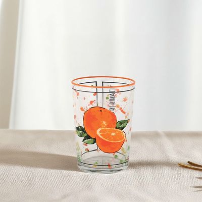 Rakle 4-Piece Printing, Rim Tumbler Glass Set - 510 Ml
