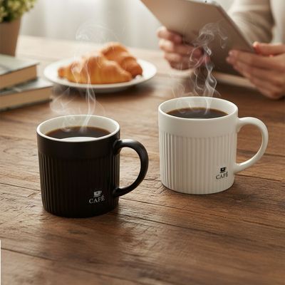 Danube Essential 2-Piece New Bone China Mug Set -370ml 